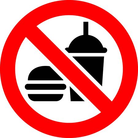 Panneau interdit de manger